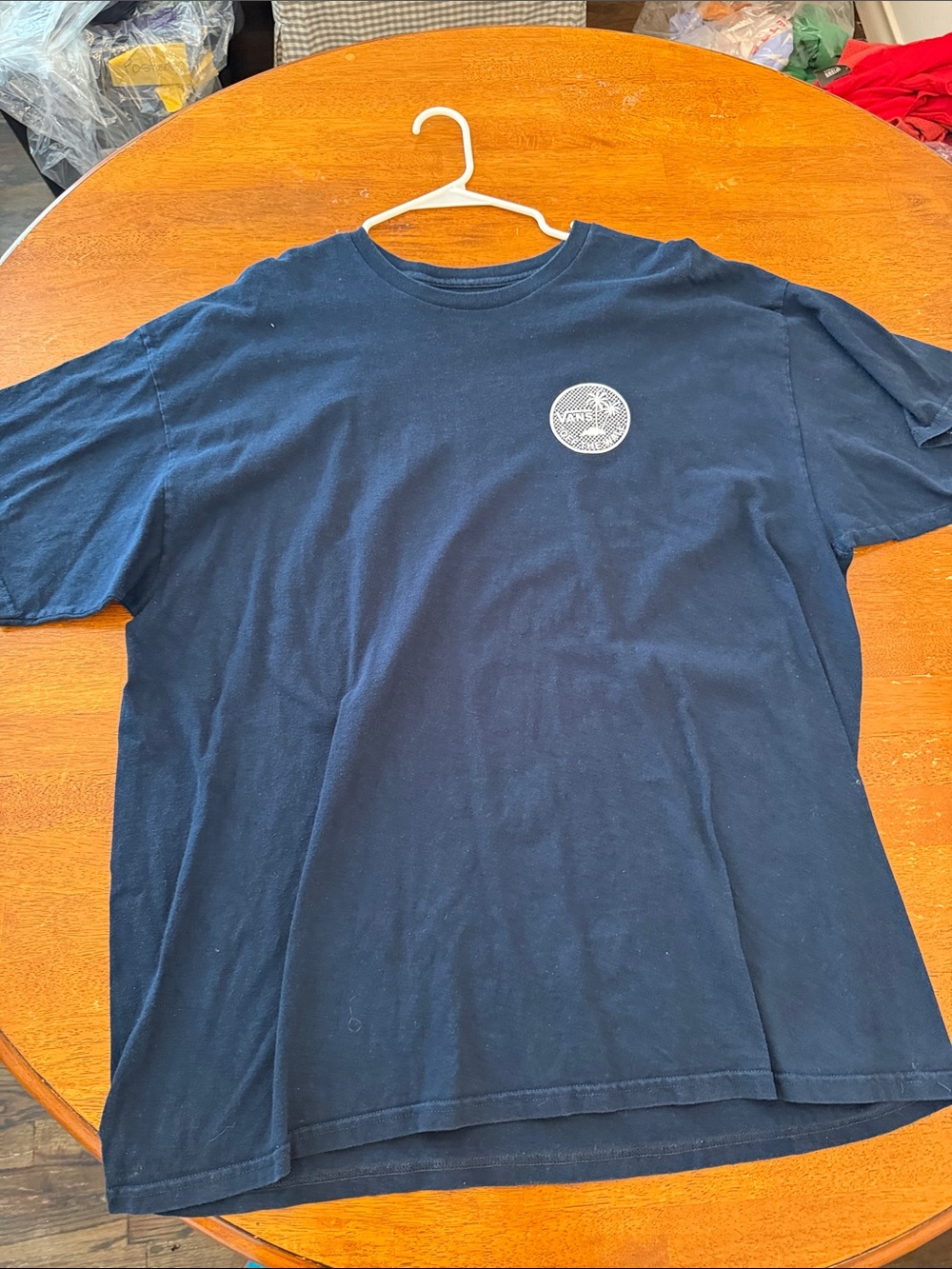 Vans Navy Short-Sleeve Tee with Small White Chest Logo xxl